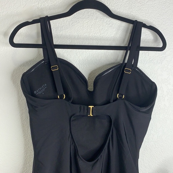 Athleta womans black large AQUALUXE one piece - Picture 8 of 11